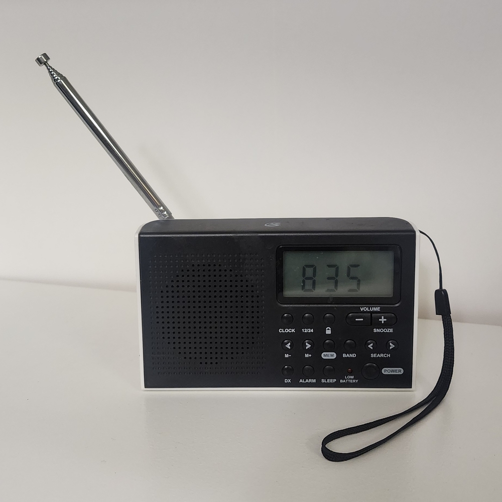 Portable Black Radio with Digital Display